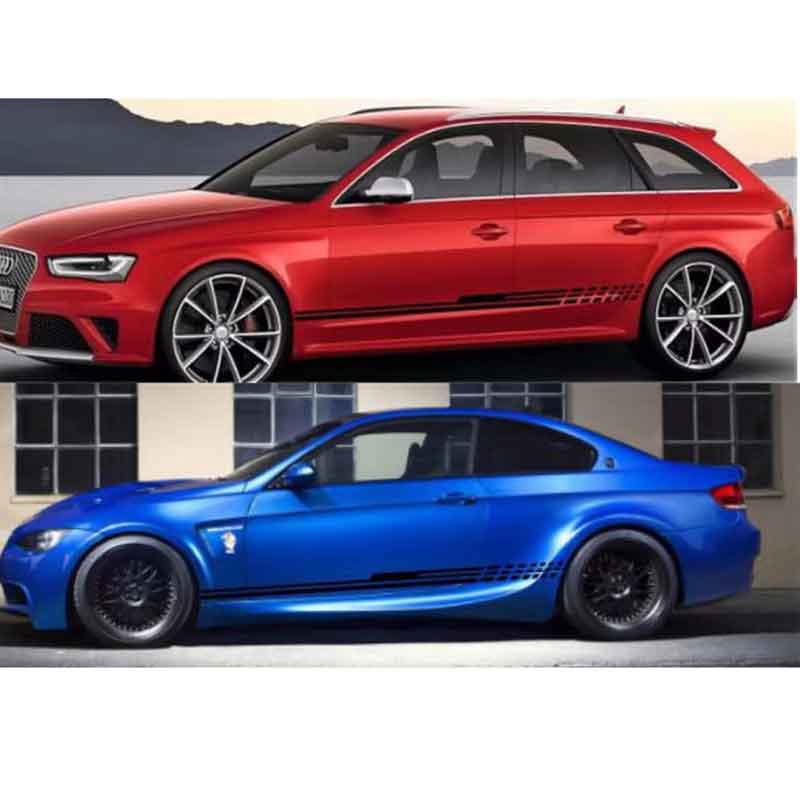 Car Side Door Decoration Stickers Racing Vinyl Autos Body Pull Flowers Decals