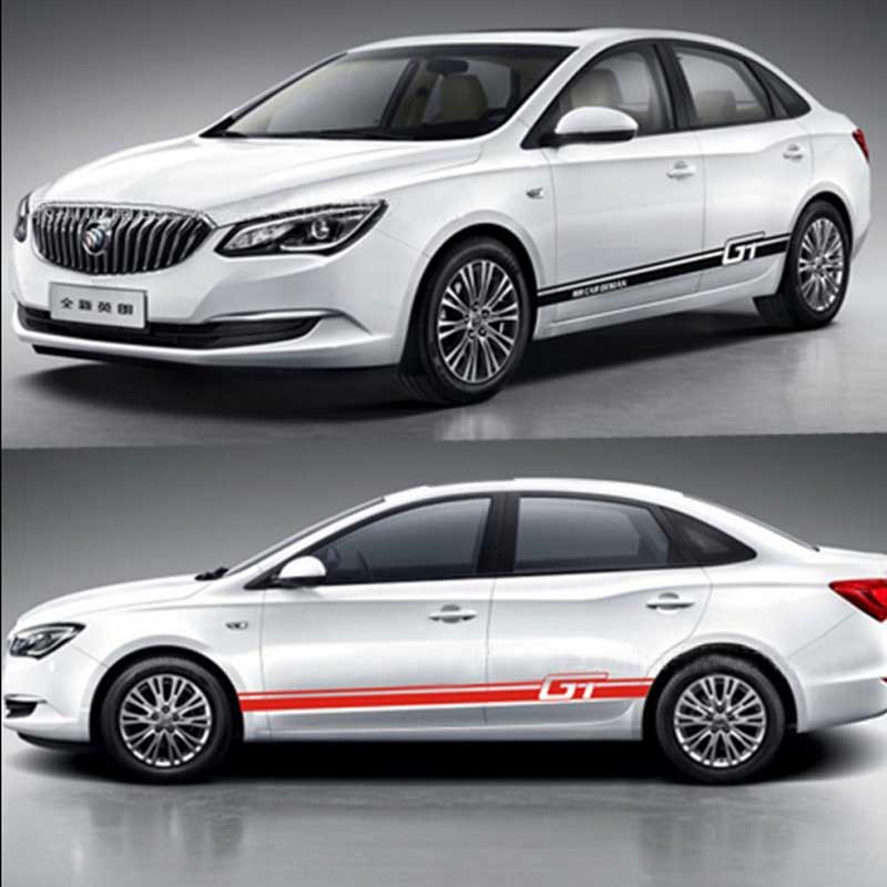 2PCS-Set Waist Car Stickers Paste Detor Machine Decals