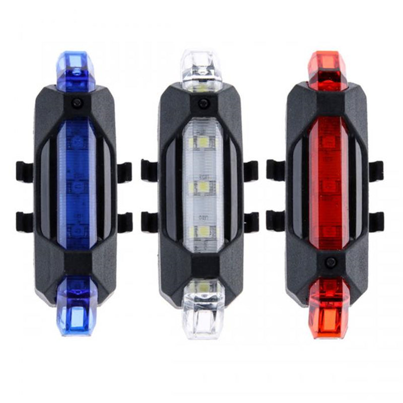 Bicycle Light LED Taillight Rear Tail Safety Warning Cycling Portable Light 5 LED USB Rechargeable Bike Light