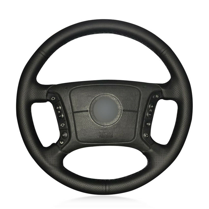 Black Artificial Leather Car Steering Wheel Cover for BMW E46 318i 325i E39 E53