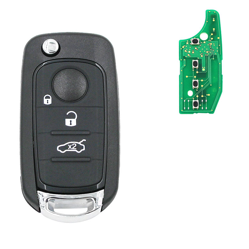 2+1Button Upgraded Folding Flip Remote Car Key Fob 433MHz ID46 Chip FCC ID NHVWB1U523 for Civic 2004 2005