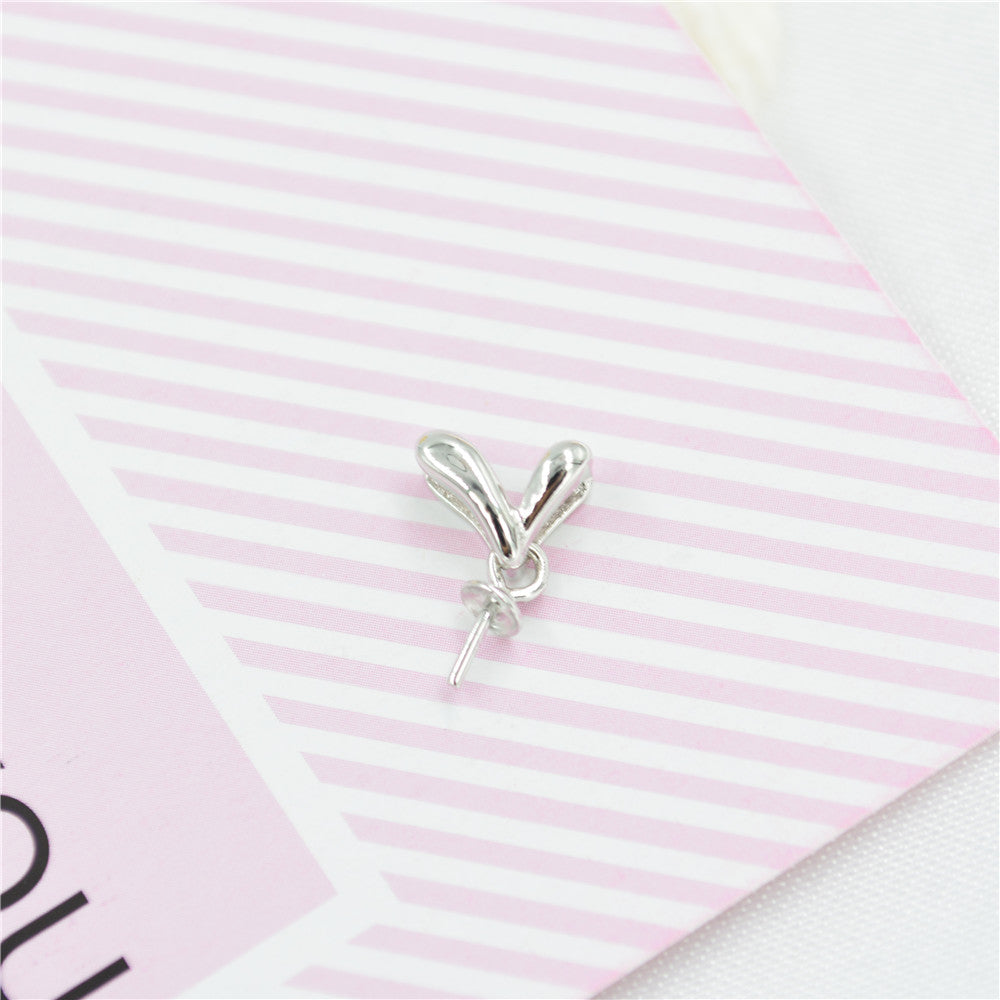 South Korea version S925 pearl DIY holders accessories Mini heart-shaped pendant gift wholesale manufacturers pendant mount for valentine