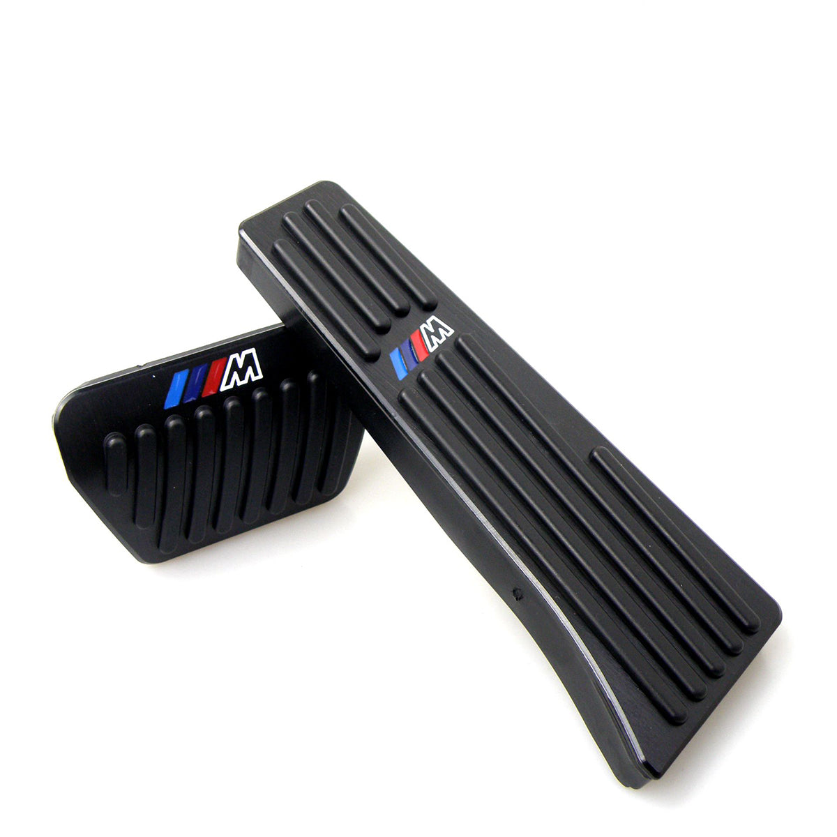 No Drill Silver-Black Aluminum Gas Brake Pedal For BMW 1 3 4 5 6 Series X1 X3 X5 X6 Accelerator and brake pedal with M Logo