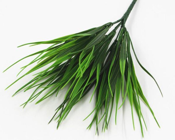 Potted Decorative Plant Plastic Simulated Grass with False Flowers and Green Plants WL114