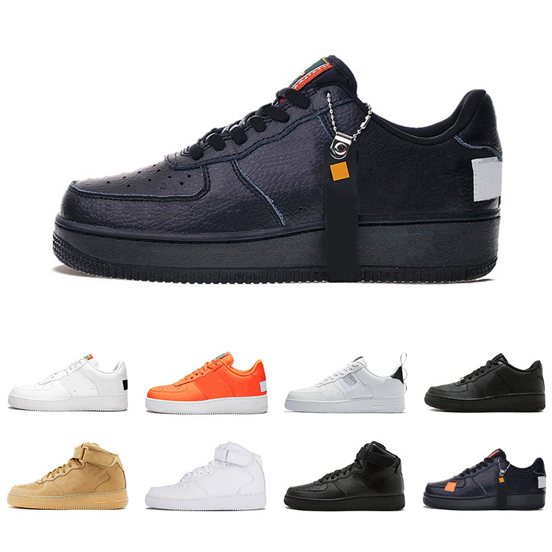 Cheap 1 Dunk Just Black White Casual Athletic Shoes Women Mens Orange Utility Volt Red High Low Cut Skateboarding Designers Sneakers