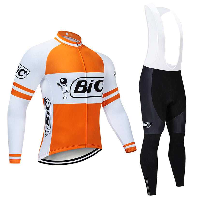 Winter Cycling Jersey 2020 Pro Team BIC Thermal Fleece Cycling Clothing MTB bike Jersey Bib pants kit Ropa Ciclismo Inverno