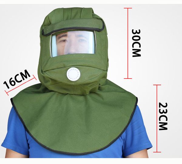 Painting Protective Mask Dustproof hood Sandblasting Protective Cap Industrial Grinding Labor helmet Anti Dust Equipment free shipping 2019