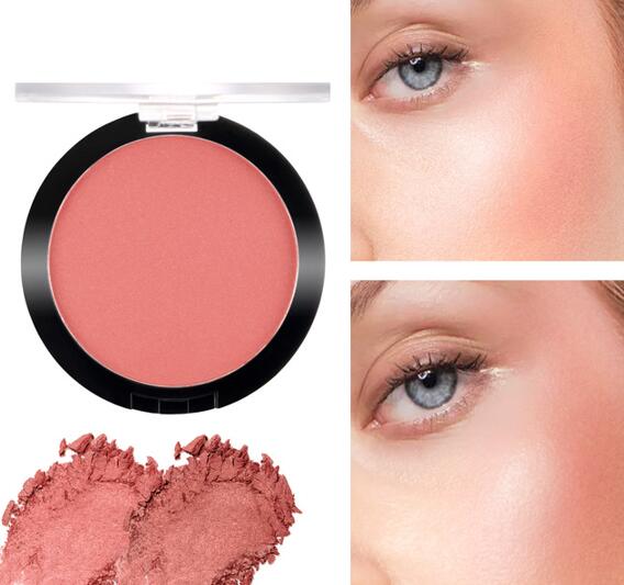 SACE LADY Face Blusher Powder Makeup Mineral Rouge Matte-Golden Glitter Professional Cheek Make Up Blush Natural Peach Cosmetic