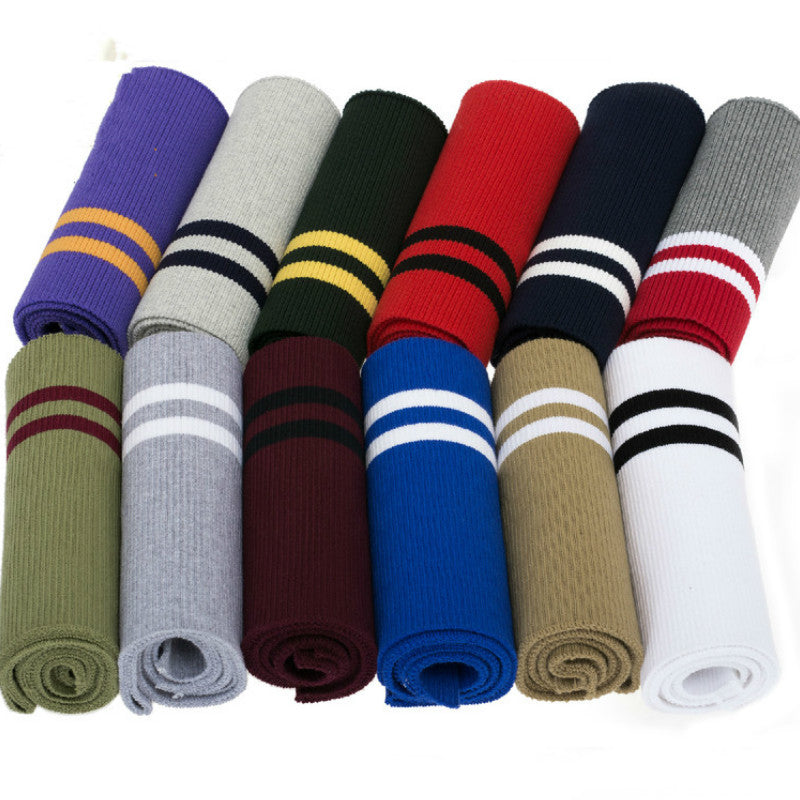 high quality Thick Stripe Stretch Knitted Neckline Cuff Waistband Leg Arms Rib Baseball Clothes Fabric For Garment Accessories
