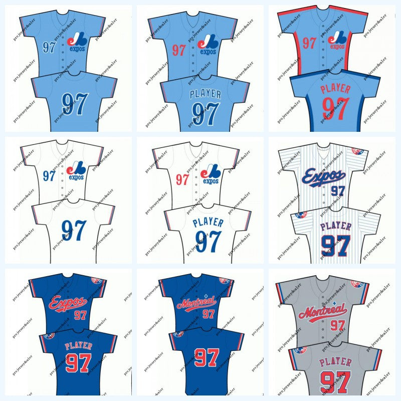 Montreal Expos Coco Laboy Gary Sutherland Maury Wills Don Bosch Mack Jones Rusty Staub John Bateman Larry Jaster Baseball Jerseys