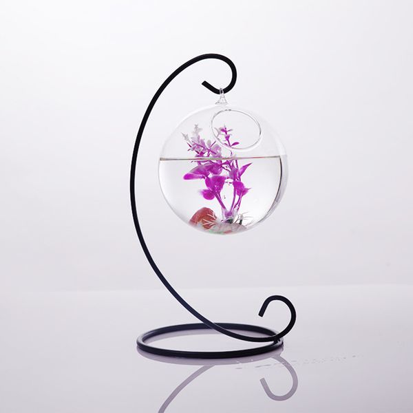 Iron Wedding Candle Holder Moroccan Candlestick Glass Ball Hanging Bracket Stand Fast Shipping