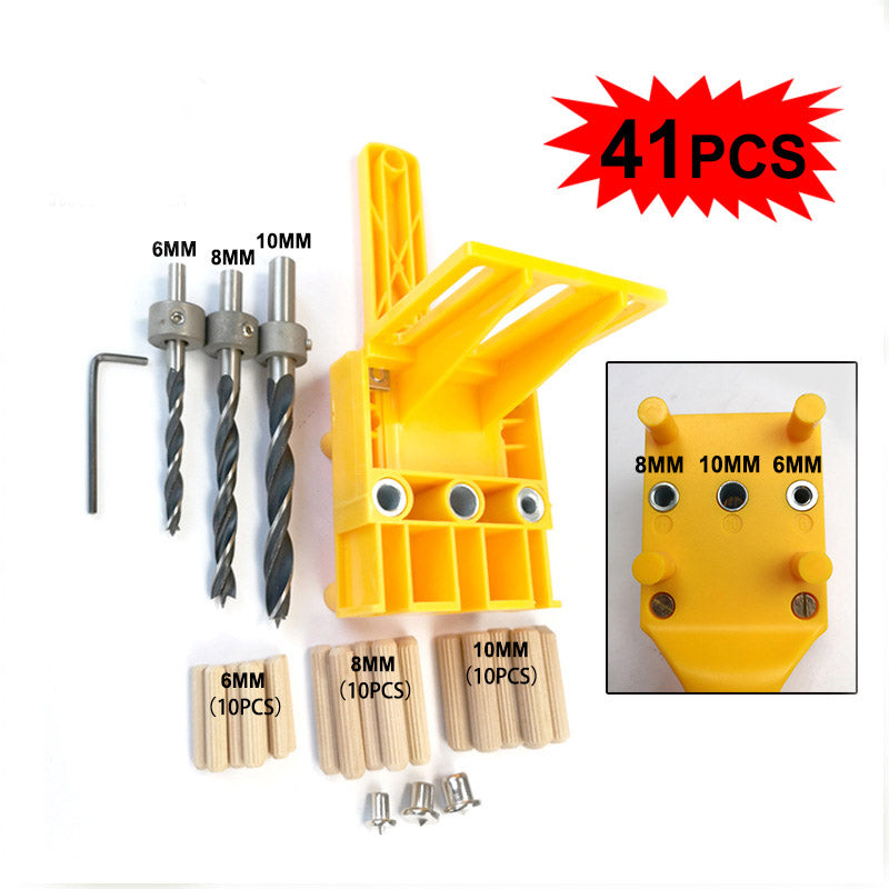 Woodworking Dowel Jig 6 8 10 mm Drill Guide Metal Sleeve Handheld Wood Doweling Hole Drill Set DIY Favor DEC519