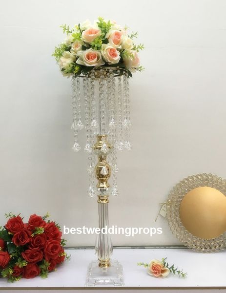 new style Wedding Gold Trumpet Flower Vase Stand Centerpiece best01193