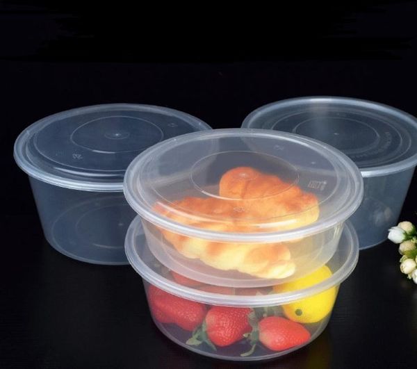2000ml-2500ml-3000ml-3500ml Disposable Lunch Box Food Containers Bento Plastic Bowl Lid Microwaveable Take Out Container SN3353
