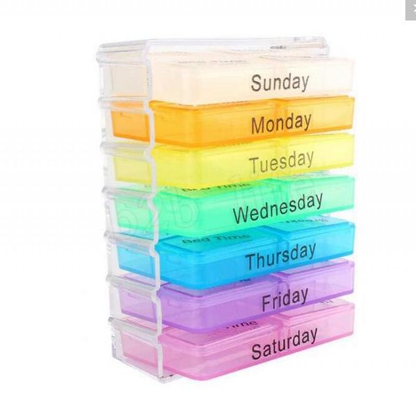 Portable Medicine Weekly Storage Pill 7 Day Tablet Sorter Box Container Case Organizer Health Care