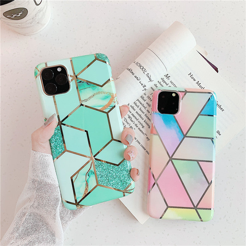 Colorful Marble Grain For iPhone 11-Pro- Pro Max Anti-knock TPU Phone Case Protect Cover Shockproof Soft Best Case