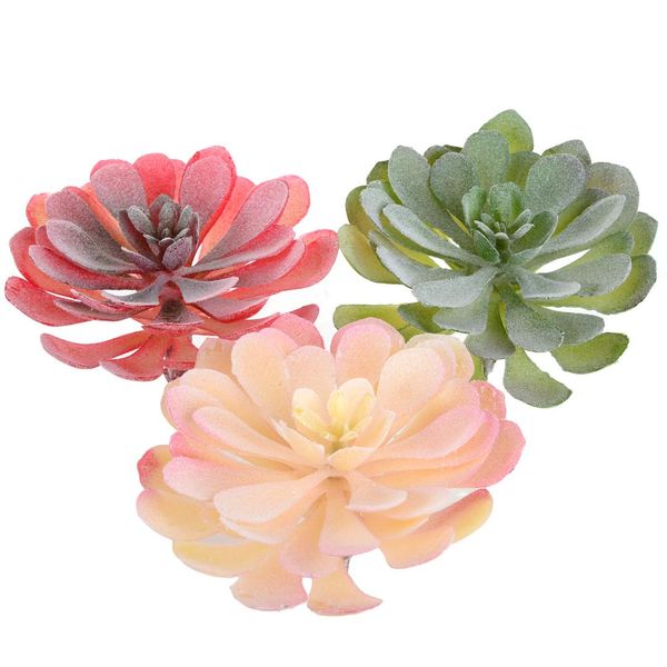 Height=14cm Diameter=12cm Large Lotus Artificial Flower Succulents Plants for Home Garden Decoration DIY Plants Wall Accessories