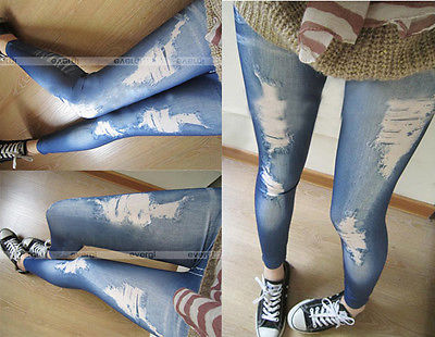 ripped jeans legging render pants leggings Hotwomen denim tight slim pencil pants