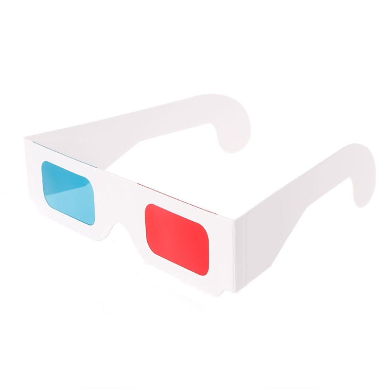 Newest Universal Paper Anaglyph 3D Glasses Paper 3D Glasses View Anaglyph Red Cyan Red-Blue 3D Glass for Movie DVD TV