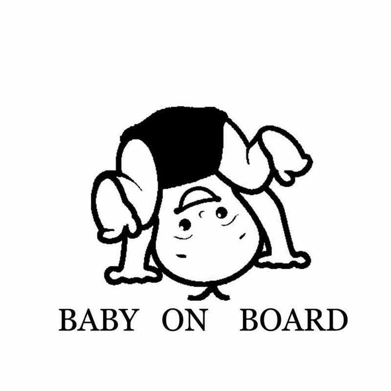 15*11.5cm BABY ON BOARD Funny Fun Window Decal Vinyl Lovely Boy Sticker Cute And Interesting Fashion Sticker Decals