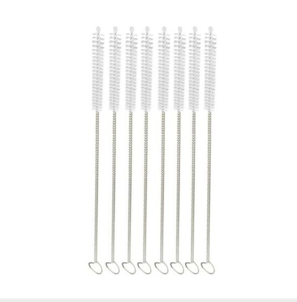 20 cm Reusable Straw Cleaning Brushes Stainless Steel Wash Drinking Pipe Straw Brush Cleaner Household Kitchen Accessories