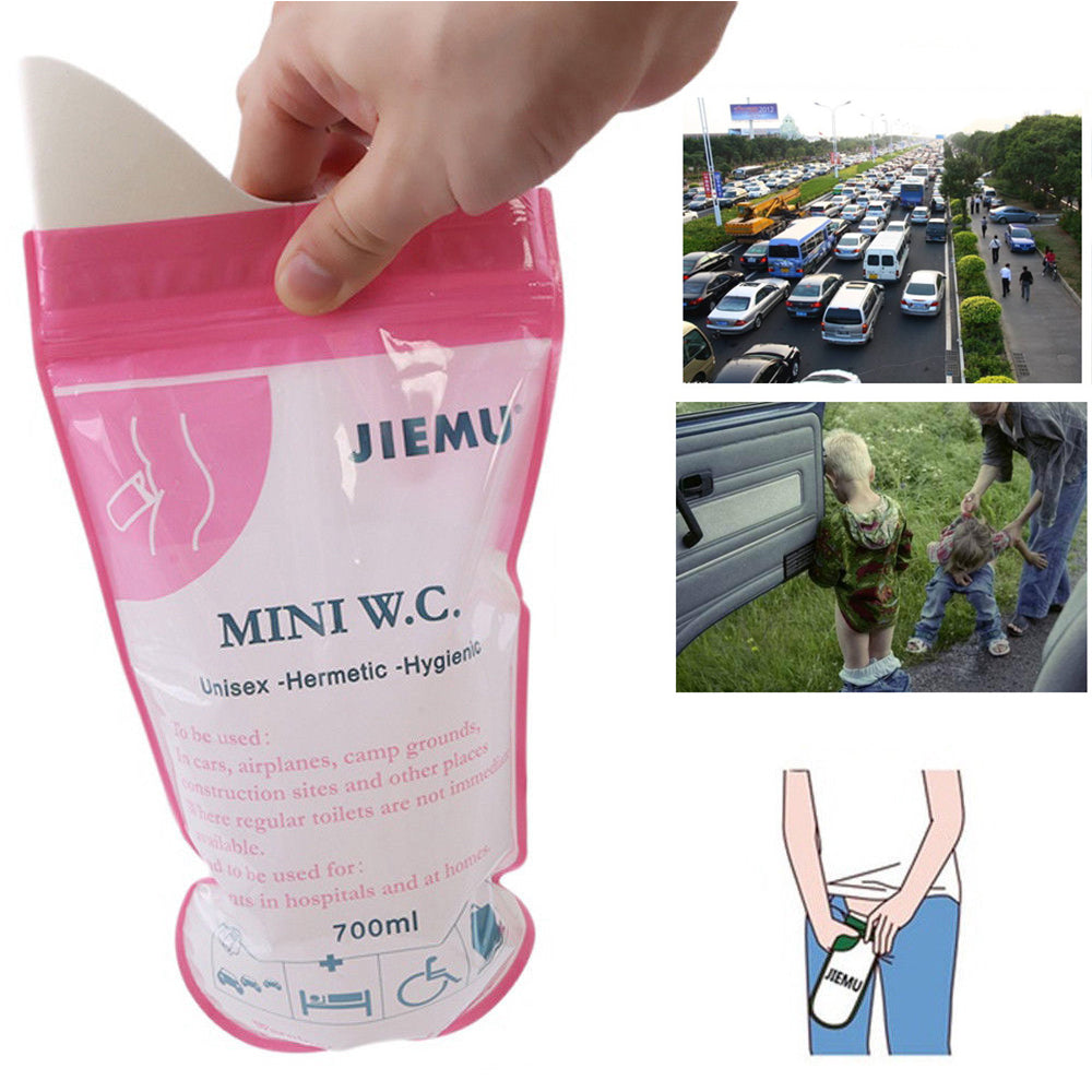 700ml Portable Toilet Outdoor for Kids Men Women Instantly Gels Emergency urine bag Converts Up camping Gadgets