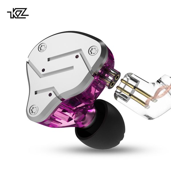 KZ ZSN Metal Earphones In-ear Hybrid technology 1BA+1DD HIFI Bass Earbuds In Ear Monitor Headset HIFI Sport Noise Cancelling Headphones