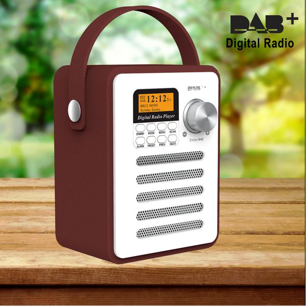 DAB & DAB+ speaker Digital and FM Radio Portable speaker and Rechargeable Wireless Personal Radio with Stereo bluetooth Speaker Sound System