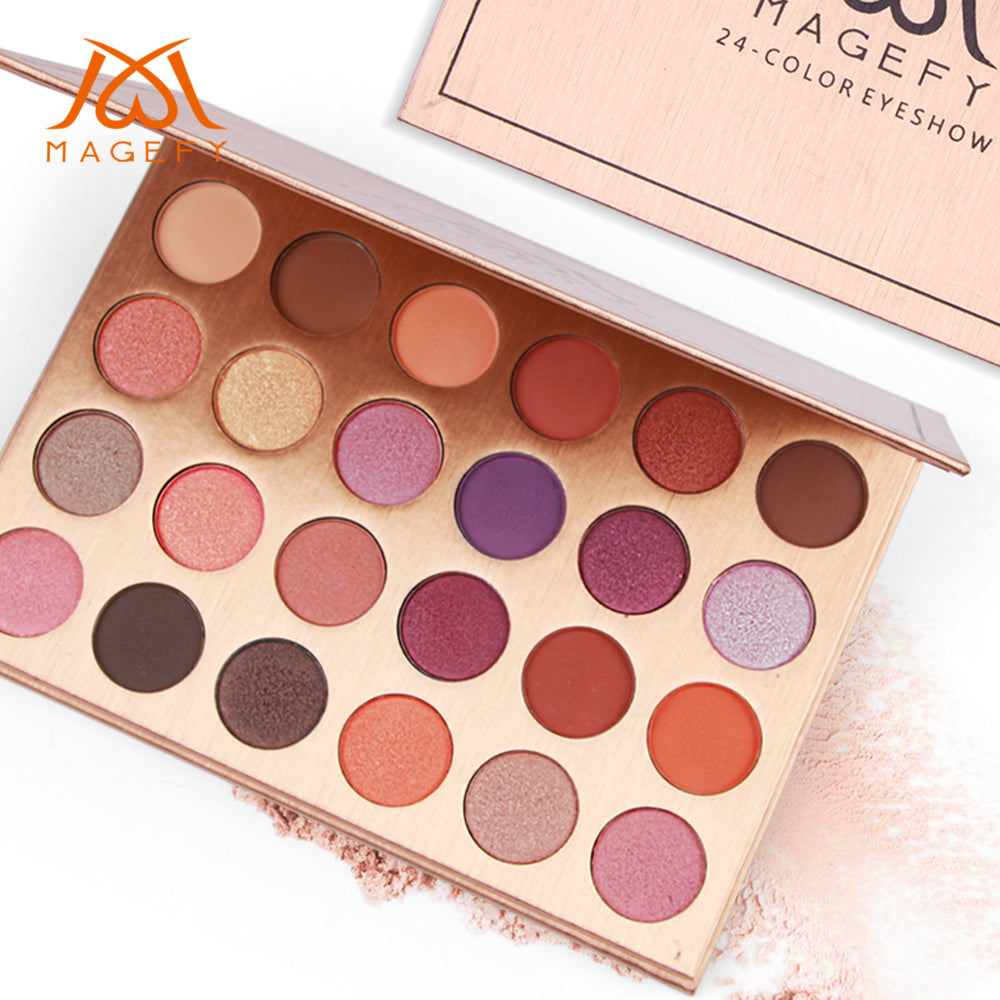 Professional 24 Color Eyeshadow Palette Long Lasting Matte Eye Shadow Shimmer Makeup Cosmetic Pallet