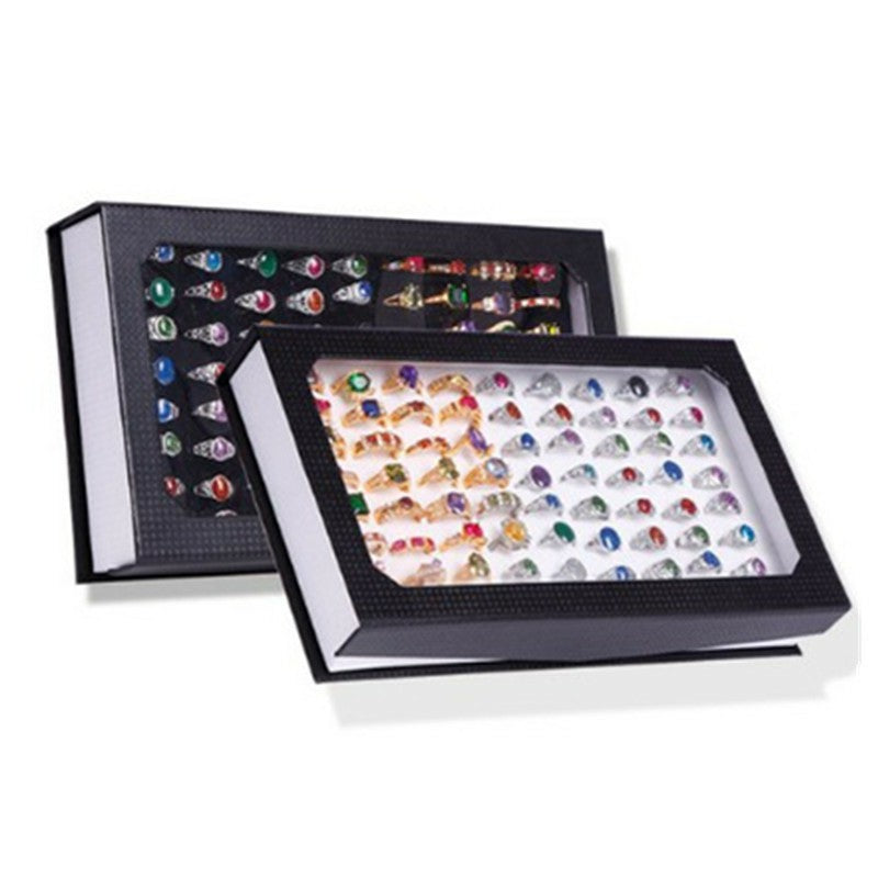 Ring Jewellery Display Storage Box Tray Show Case Organiser Earring Holder Ring Box With Cover Transparent Sunroof Jewellery Storage Box