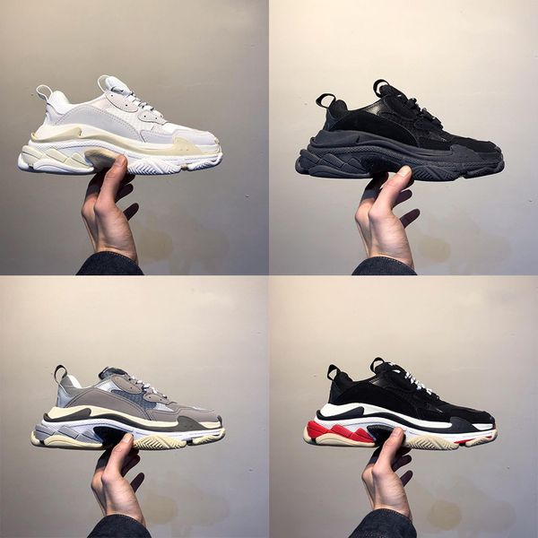 fashion paris 17fw triples triple s sneaker desi luxury dad shoes for men women beige black sports running shoes 3645