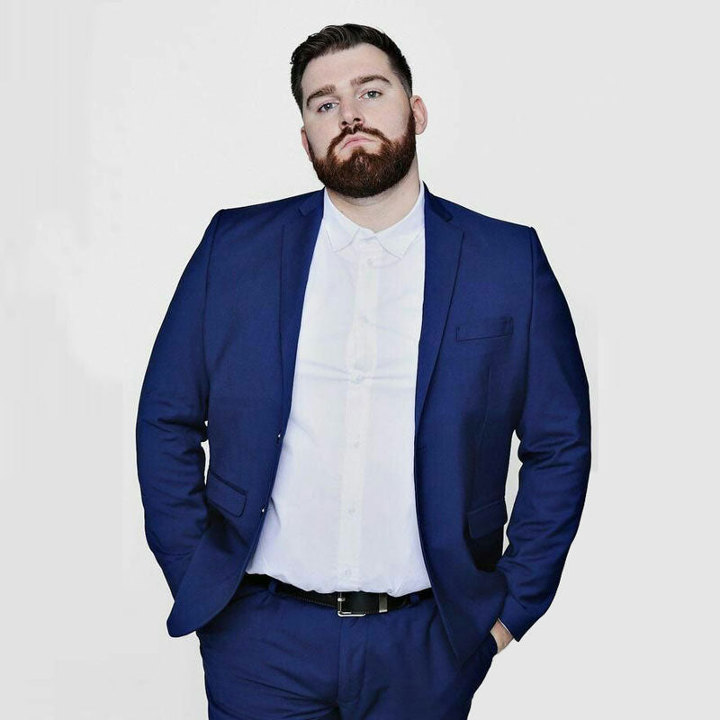 Plus Sizes Royal Blue Suits for Wedding Man Business Blazer Groom Tuxedo Groomsmen Attire Classic Man Outfit Slim Fit Terno Masculino 2Piece