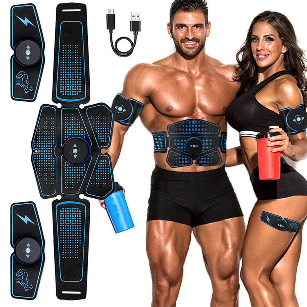 Hot Abdominal Muscle Stimulator Trainer EMS Abs Fitness Equipment Training Gear Muscles Electrostimulator Toner Exercise At Home Gym