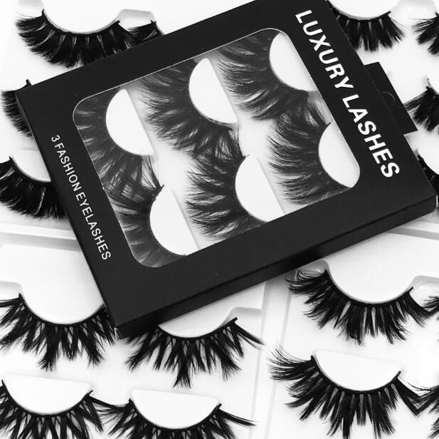 New Arrival Mink false eyelashes set 3 pairs long thick fake lashes eye makeup accessories 9 models available DHL Free eyelash extensions