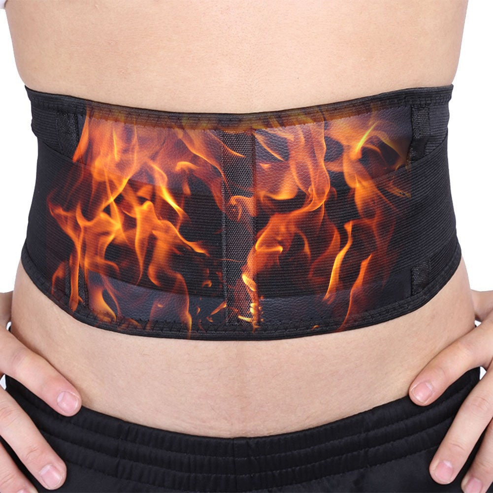 Black adjustable waist belt to promote blood circulation to protect the lumbar spine massage health care waist protection belt