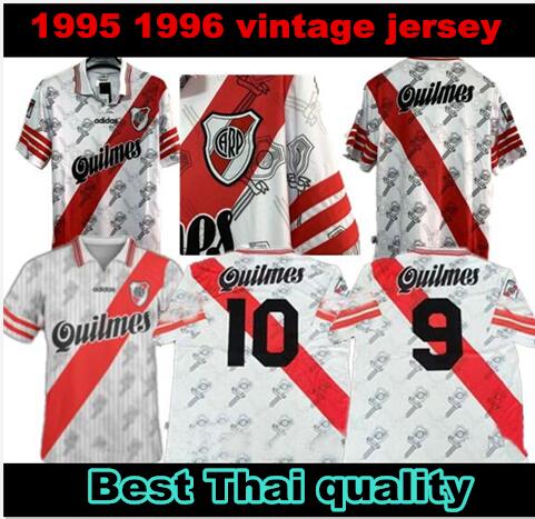 1995-1996 Retro version River Plate soccer jerseys 95-96 Home CANIGGIA Francescoli Camisas de Futebol Soccer Shirt quality Football uniforms
