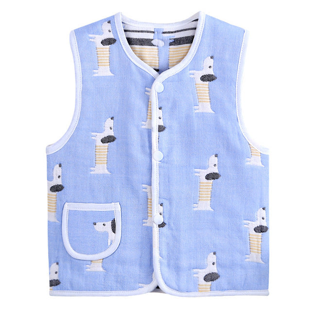 Spring new baby boy girl sleeveless vest baby V-neck cotton Waistcoat Outerwear vest for 6-24M baby girl boy