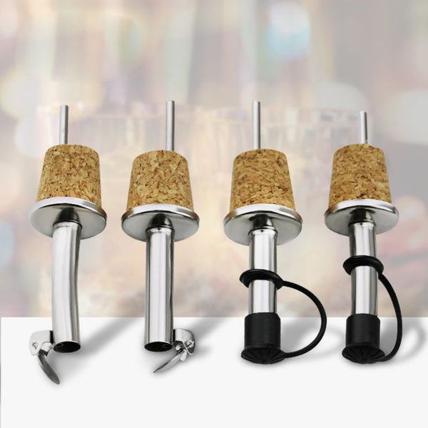 Stainless Steel Cork Stopper Wine Stopper Pourer Bottle Diversion Nozzle Red Wine Pourer Bar Kitchen Tools