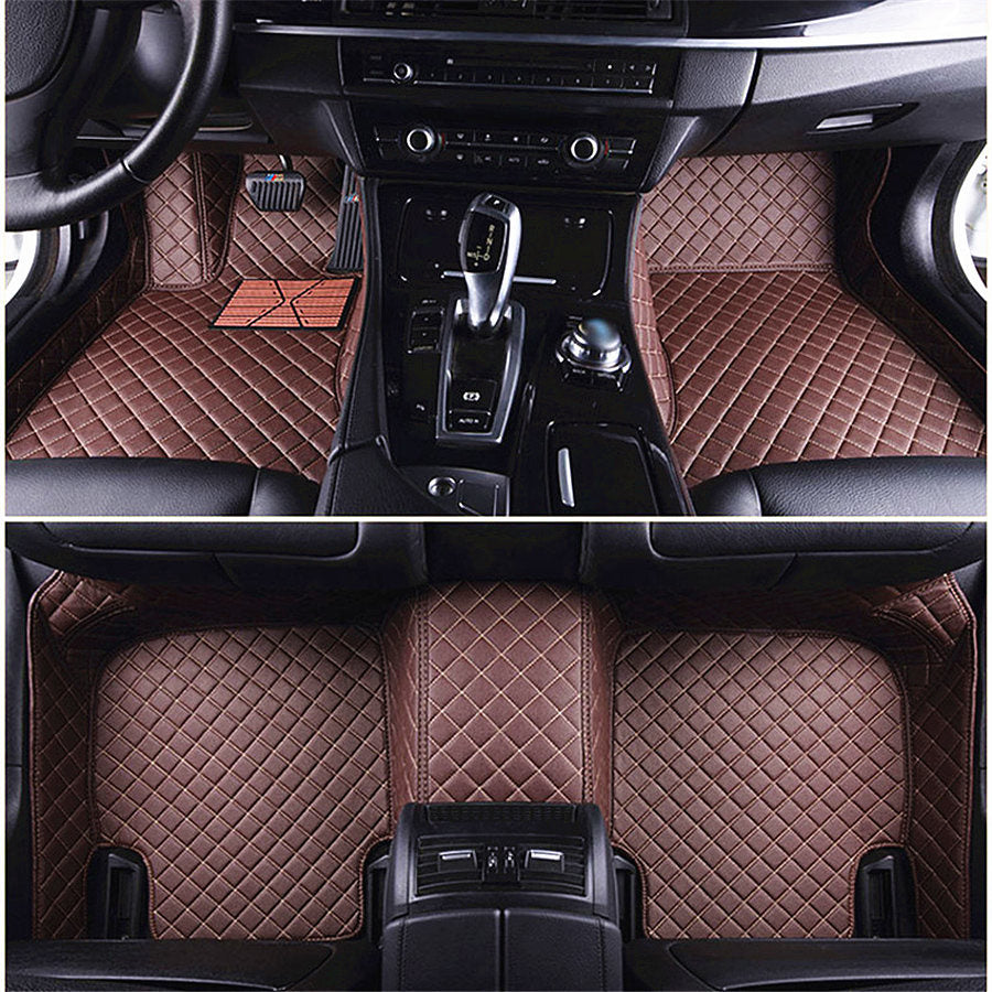 ZHIHUI Custom Leather Waterproof Car Floor Mats for BMW 4 Series F32 F33 F36 Convertible E34 E39 E60 E61 F10 F11 F07 5 GT E61 Wagon Carpets