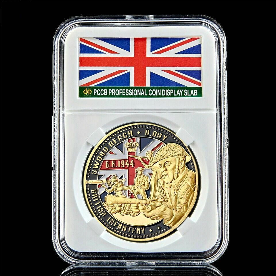 Uk Army Challenge Coin Craft Infantry Div 50th Northumbrain 1oz Gold Plated Souvenir Collectible Badge W-Pccb Box