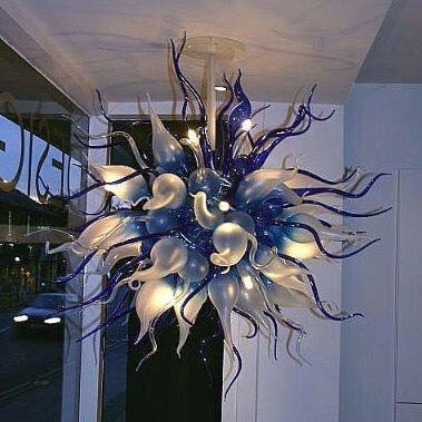 Latest Home Chandelier Lamps LED Bulbs 100% Mouth Blown Borosilicate Murano Colored Glass Modern Chandelier Lighting