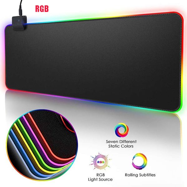 350*250mm RGB Gaming Mouse Pad Large Mouse Pad Gamer Led Computer Mousepad Big Mouse Mat with Backlight Carpet For keyboard Desk Mat Mause