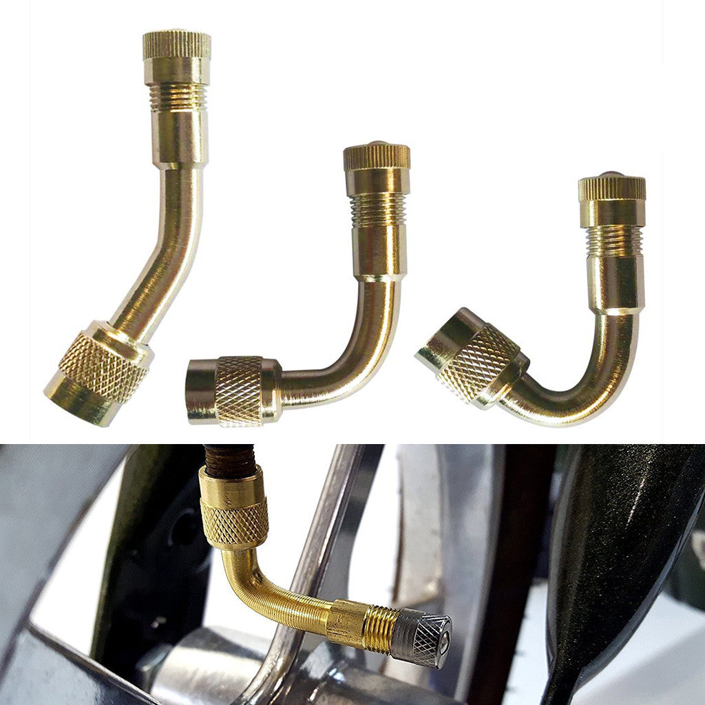 Motorcycle Air Intake Pipe Valve Stem 45-90-135 Degree Vehicle Brass Airs Tyre Valves Extension Rod For Moto Auto Truck Bike Wheel Tires Inflation T