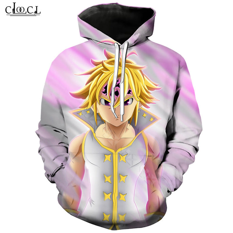The Seven Deadly Sins Hoodie Men Women 3D Print Anime Meliodas Sin of Anger Harajuku Streetwear Casual Long Sleeve Pullovers