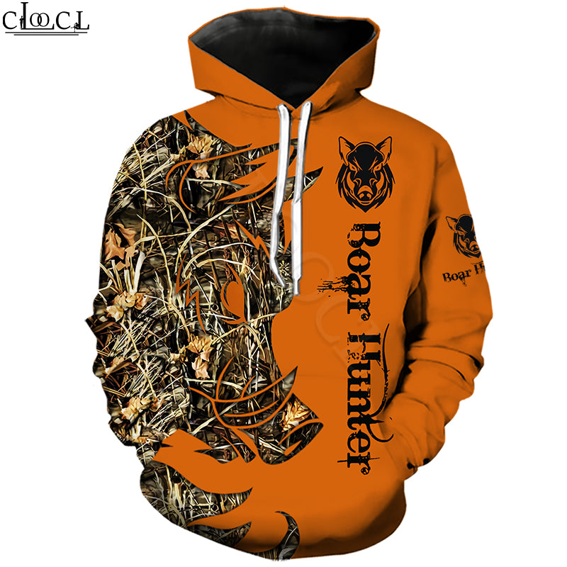 Hunting Wild Boar Printed Hoodie Men Women 3D Print Animal Pet Pig Sweatshirt Hooded Coat Funny Swine Casual Pullovers
