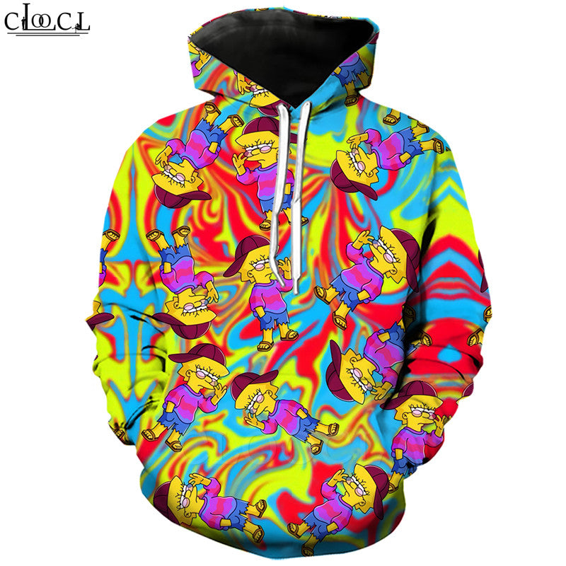 2020 New Style Animes The Simpsons Hoodie Men Women Lisa Simpson Hooded Pullovers 3D Print Fashion Plus Size Couples Coat