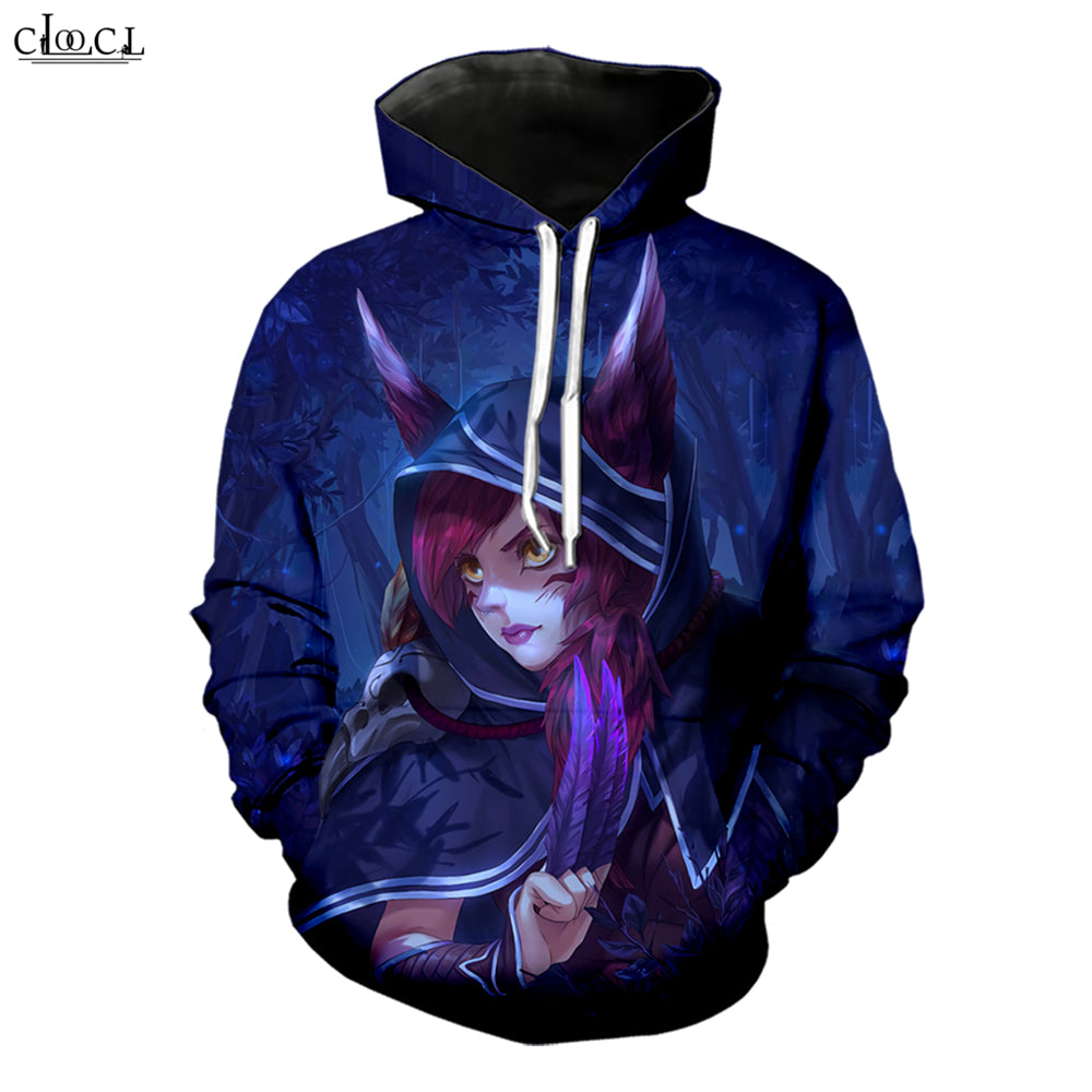 Fashion Game League of Legends Hoodie Men Women 3D Print Hero Skin Akali Battle Academia Ezreal Hooded Coat Harajuku Pullovers