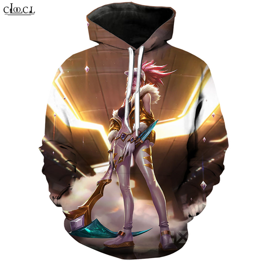 Fashion Game League of Legends Hoodie Men Women 3D Printed Hero Skin Arcade Ezreal KDA Hooded Coat Casual Pullovers
