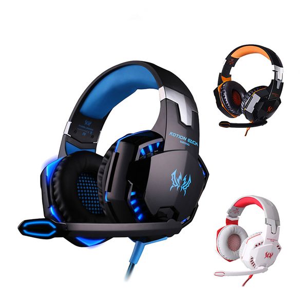 KOTION EACH G2000 Over-ear Game Gaming Headphone Headset Earphone Headband with Mic Stereo Bass LED Light for PC Game