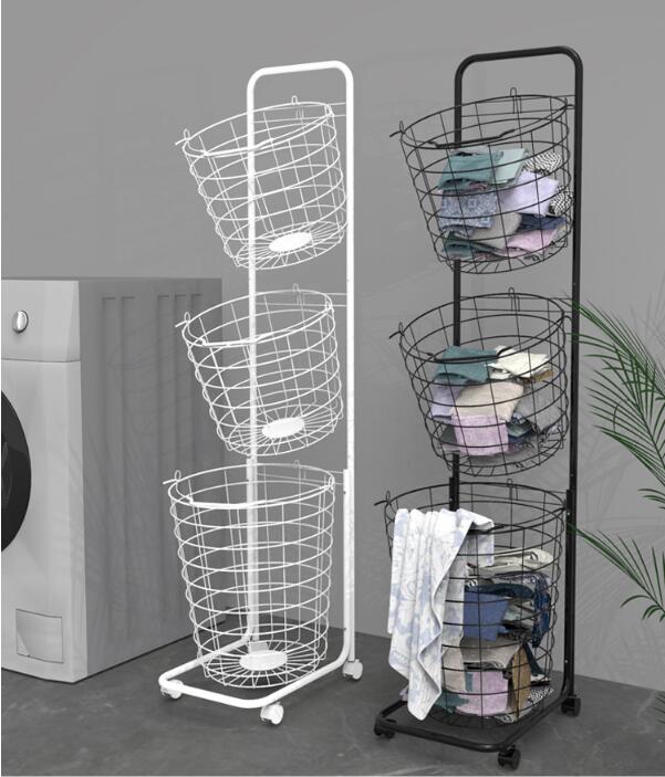 Storage rack clothes Lou baskets Laundry Organization household classification Nordic multi-layer dirty basket iron